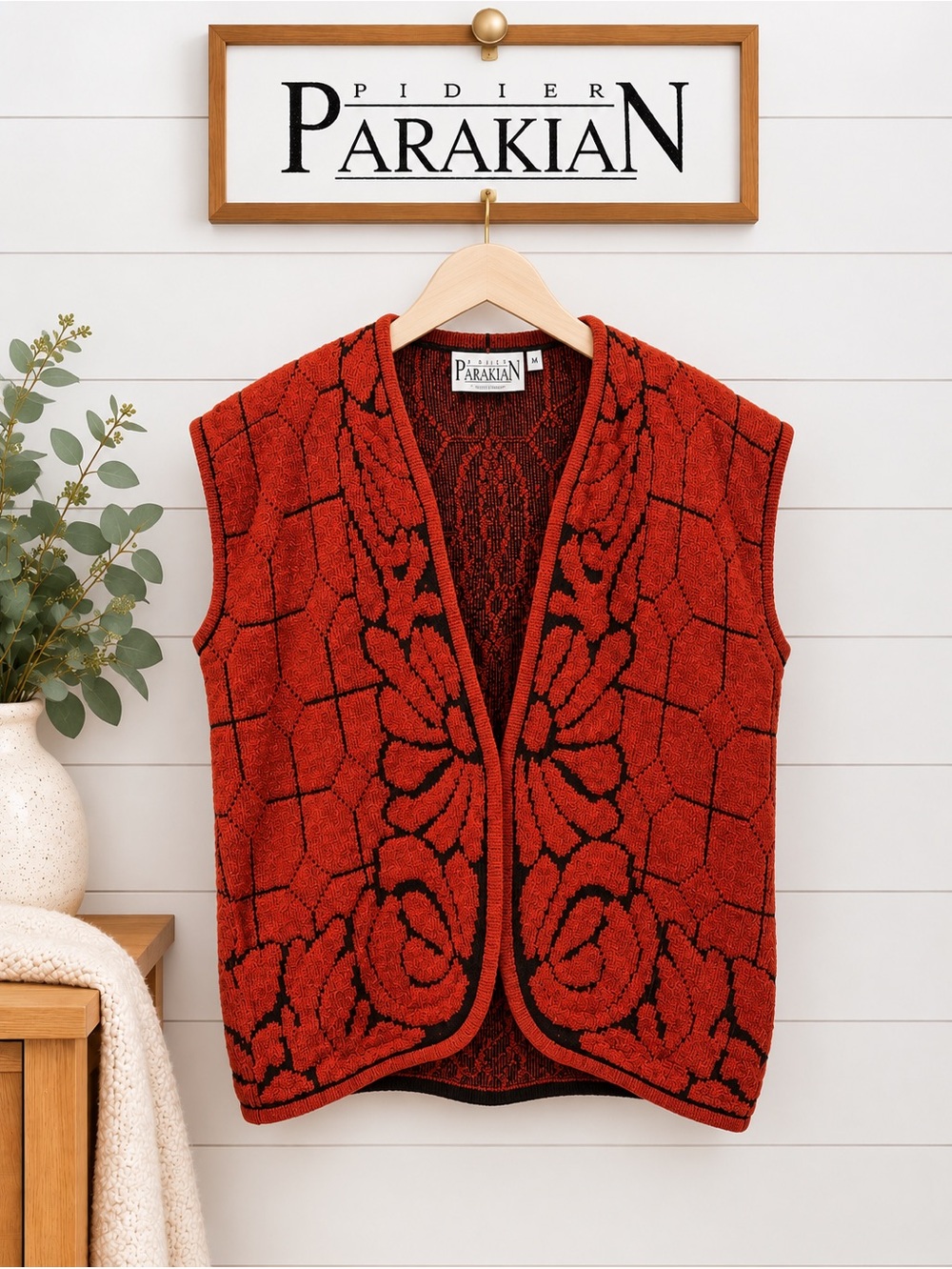 DIDIER PARAKIAN | Vintage Wool Blend Knit Vest | Size M